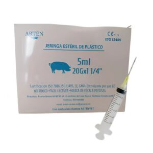 Caja con 100 Jeringas Veterinarias 5 ml aguja 20GX1 1_4